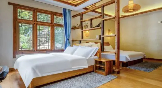 Кровать в общем номере Banfuyun·Shanye Xipan Leisure Holiday Meisu