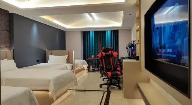 Кровать в общем номере Yunxi E-Sports Hotel (Wuyue Plaza)