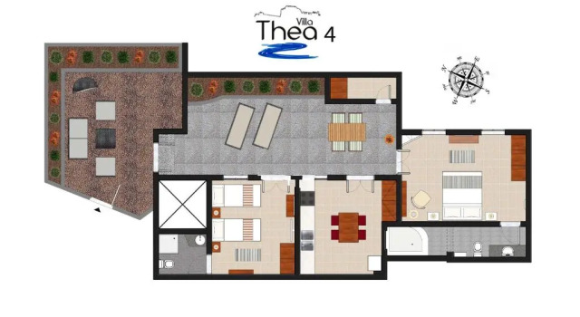 Вилла с 2 комнатами Thea Villas and Suite
