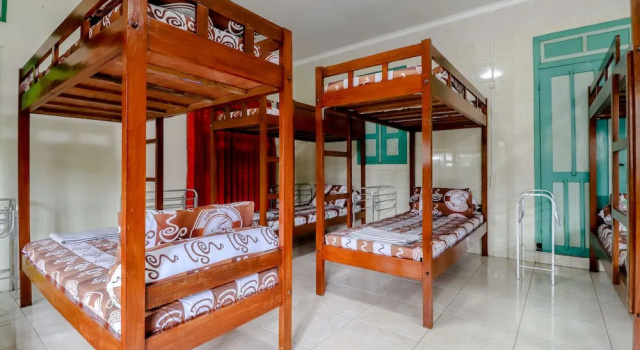 Кровать в общем номере Bahagia Sederhana Homestay