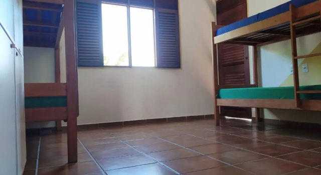 Кровать в общем номере Slow Hostel - Hospedagem Criativa