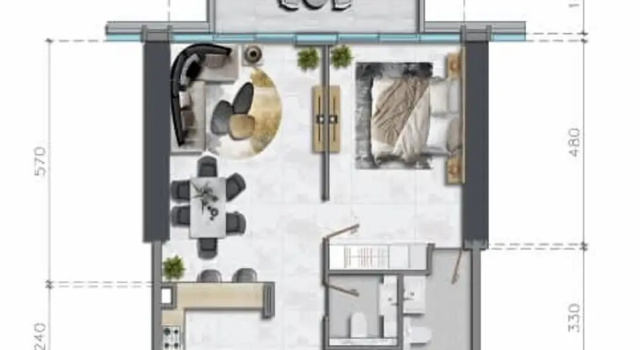Апартаменты 1 Bedroom in Nobles Tower With Burj Khalifa Views