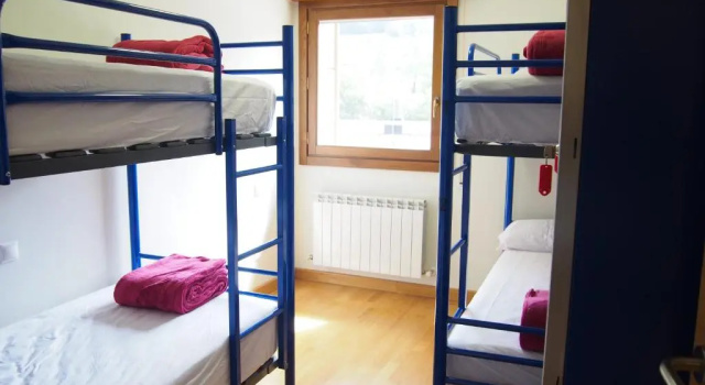 Кровать в общем номере Albergue Segunda Etapa