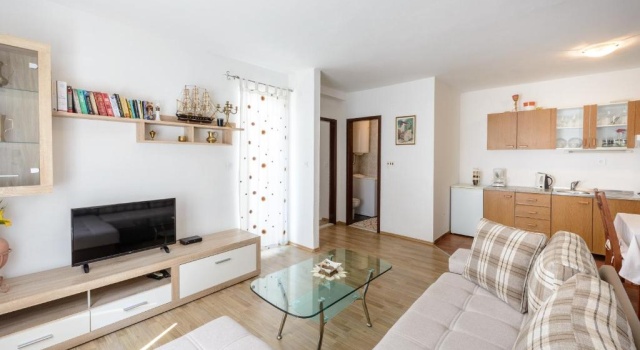Апартаменты c 1 комнатой с балконом и с видом на море Apartments Aida