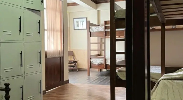 Кровать в общем номере c 1 комнатой с видом на город Hostal La Culta