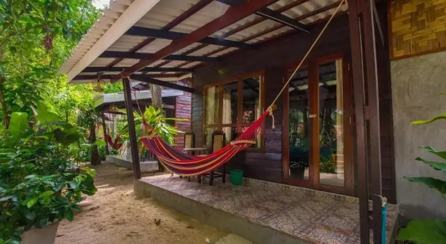 스탠다드 더블 객실 바다 전망 Bananas Bungalows