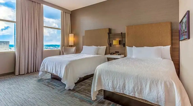 Четырёхместный люкс с диваном-кроватью c 1 комнатой Hilton Garden Inn Indianapolis Downtown