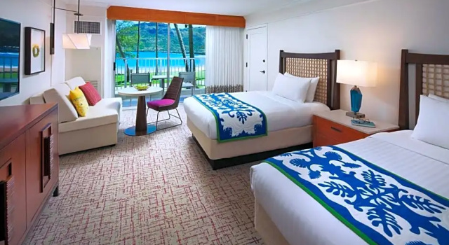 Четырёхместный номер Standard oceanfront Marriott's Kaua'i Beach Club