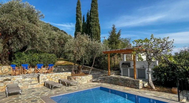 Вилла Villa Panorama Skopelos - Amazing sea view, private pool, sleeps 7, private & peaceful!
