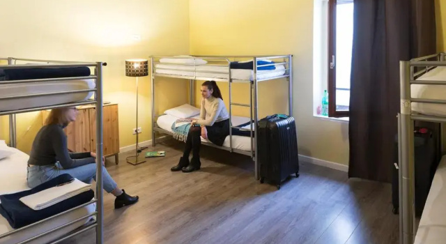 Кровать в общем номере Vertigo Hostel