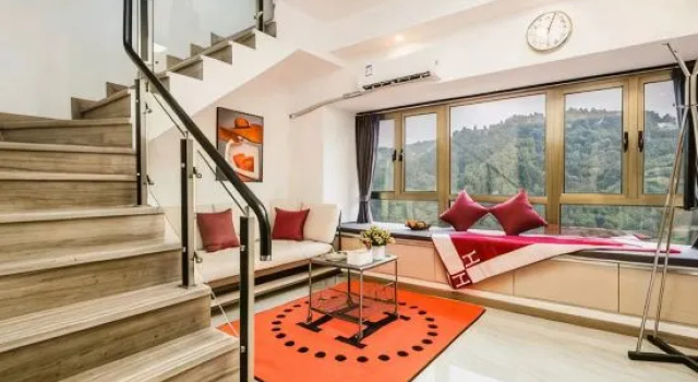 Люкс Yiju Chain Apartment LOFT Riverview Duplex Hotel (Guiyang Future Ark Shop)