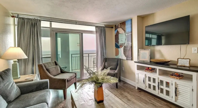 Oceanfront Myrtle Beach Condo w/ Pools & Hot Tubs, Забронировать Апартаменты/квартира Отели Гранд-Странд с парковкой, Парковка