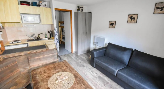 Au Pied des Pistes B48, Chaleureux studio 4 pers, balcon plein SUD, DRAPS NON COMPRIS, Забронировать Апартаменты/квартира Отели Порта дю Солей с парковкой, Парковка
