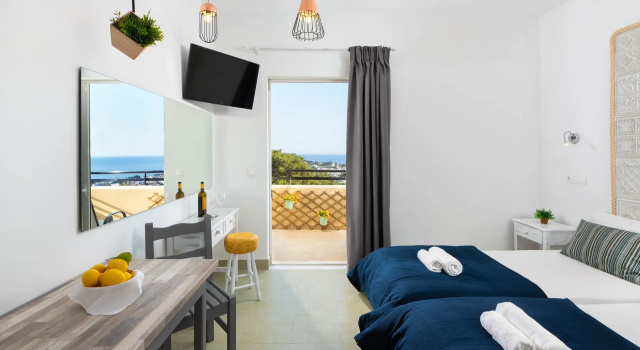 Двухместный номер Standard с видом на море Pefkos View Apartments