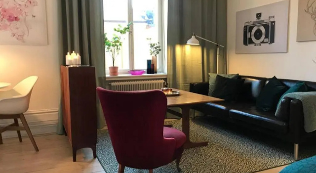 Bohemian and light one room apartment in SoFo 31sqm