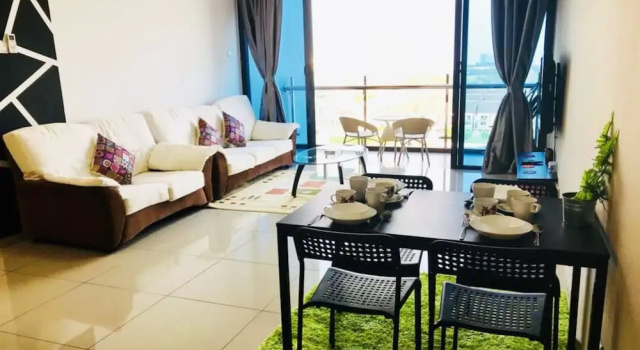 Апартаменты c 1 комнатой с балконом и с красивым видом из окна Atlantis Apple Home Melaka Town Area