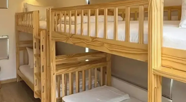 Кровать в общем номере с видом на море Melaka Hồ Tràm - Beachside Bungalows & Nature Retreat