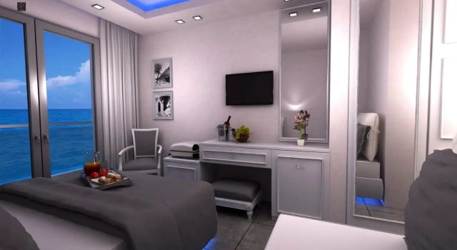 Двухместный номер Luxury с видом на море Kymata Hotel