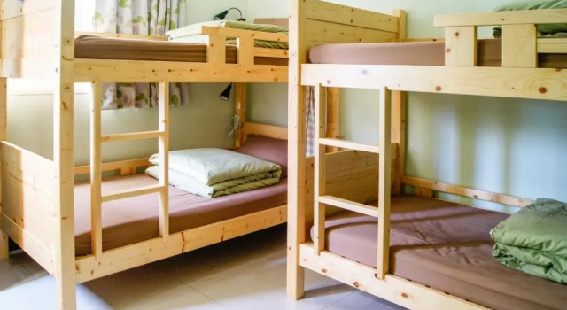 Кровать в общем номере Happy Tree Hostel