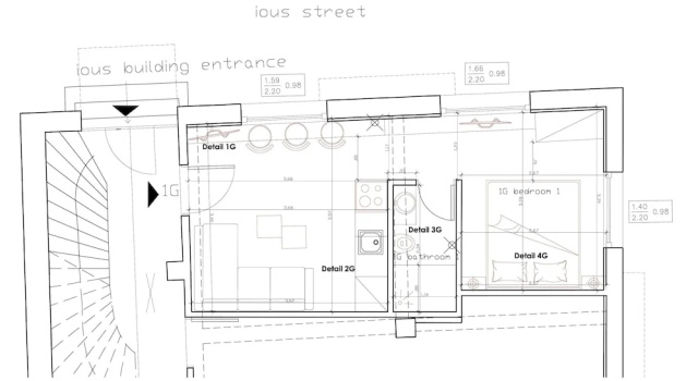Апартаменты Цокольный этаж c 1 комнатой с балконом Eos Residence