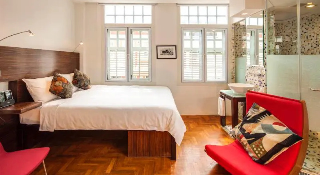 Luksusowy dwuosobowy pokój i balkonem A Hotel Chinatown