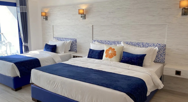 Трёхместный номер Deluxe с балконом и с видом на город Kaani Palm Beach