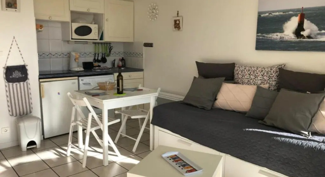 Studio cabine Méga cosy – Bord de mer - Terrasse, Забронировать Апартаменты/квартира Апартаменты Киберон, Апартаменты/квартира