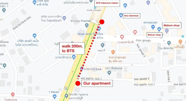 Апартаменты с 2 комнатами U4 Large 2 bed rooms full kitchen 200m to BTS