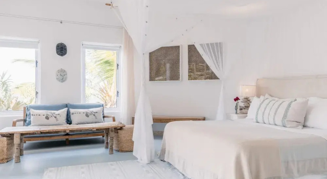 Двухместный люкс с балконом и с видом на океан Santorini Mozambique