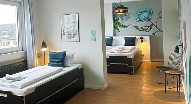 Кровать в общем номере с 6 комнатами Pyjama Park Schanzenviertel