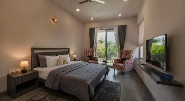 SaffronStays Magnolia - 3BHK Moira Goa Villa with Pool & Games Room, Reservar Vila Hotéis em Goa com Piscina, Piscina