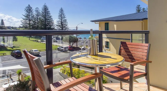 Двухместный номер Standard с балконом и с видом на океан Yamba Beach Motel