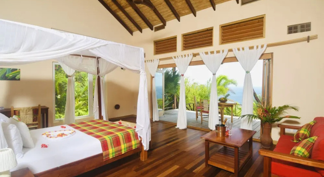 Вилла Deluxe c 1 комнатой с балконом и с видом на море Tet Rouge Resort