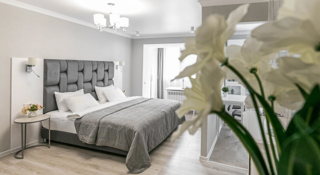 Korolevskaya krovat s kaminom Flat, 予約 アパートメント キスロヴォツクのアパート, アパートメント