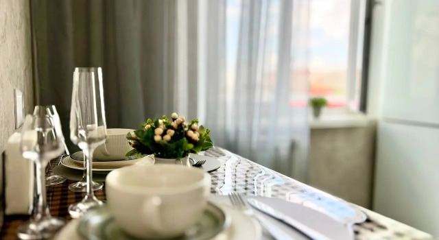 Апартаменты c 1 комнатой с балконом и с красивым видом из окна Квартира в Центре с Видом на Город