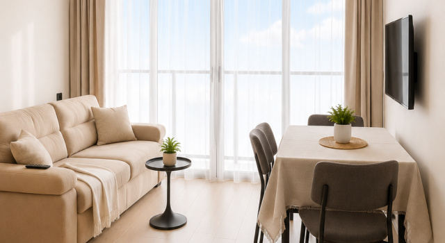 Полулюкс с 2 комнатами с балконом и с видом на город Апарт-отель MegaStay Batumi