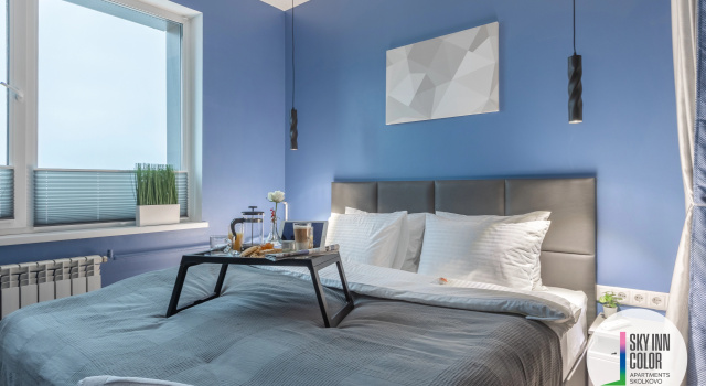 SKY INN Color Blue Apartment, 예약 아파트 Novoivanovskoe Odintsovo city district