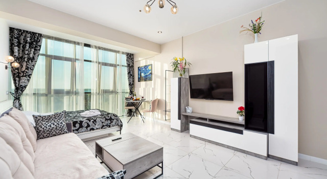 Studiya v Zhk Sky Skolkovo 5 Apartments, 예약 아파트 Novoivanovskoe Odintsovo city district