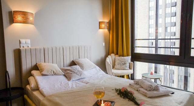 Апартаменты в SoulRus Велюр, Забронировать Апартаменты/квартира Северо-Восточный административный округ Москва, рядом с Хлебозавод 9