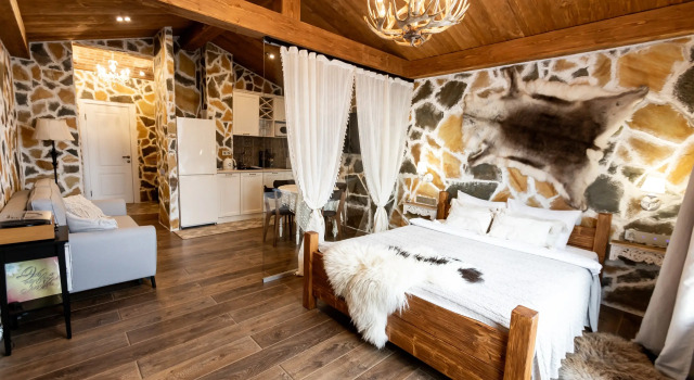 Апартаменты АТМОСФЕРА ШАЛЕ | Австрийский уют на 24-м этаже | Панорама города и рассветы из окна, Забронировать Шале Ульяновск Ульяновская область