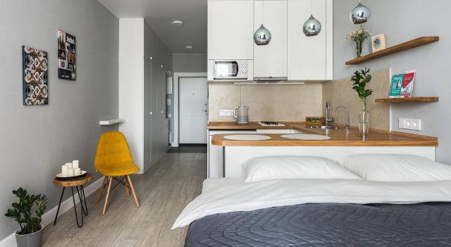 Uyutnaya Studiya S Obzornyim Vidom Na Kazan' Apartments, Брондау Пәтер Kirovsky district Kazan