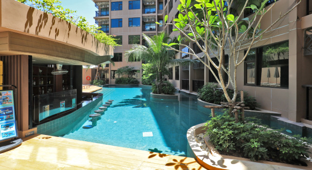 Апартаменты PRO-613 1 Спальня рядом с Пляжем Карон Стильный Интерьер и Балкон с видом на Море