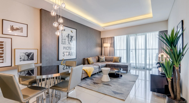 Люкс с 2 комнатами с балконом и с видом на город GlobalStay DAMAC Towers by Paramount Business Bay Apartments