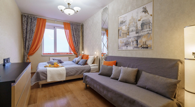 Двухместные апартаменты Comfort c 1 комнатой с балконом и с красивым видом из окна Апартаменты Оранжевый Вояж