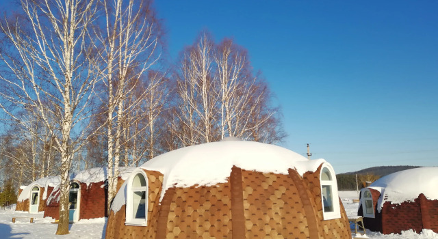 Шестиместный Купольный дом с красивым видом из окна Турбаза Тенгри