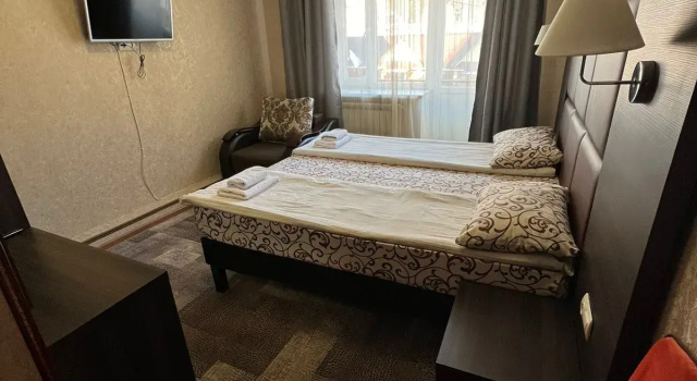 Двухместный номер Standard с балконом и с видом на горы Гостиница Алатау-Люкс