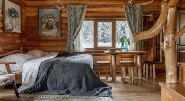 №4 Tadrik Quadruple House with mountain view Park-Otel Kanzhul Khakasiya Recreation camp